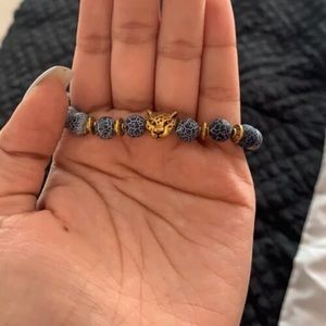 Lion head marble bracelet
